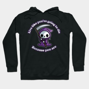 Live like you're going to die, Because you are. Hoodie